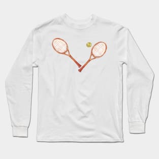 tennis racket with tennis ball Long Sleeve T-Shirt